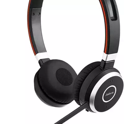 Jabra Evolve 65 MS Wireless Headset, Stereo – Includes Link 370 USB Adapter – Bluetooth Headset with Industry